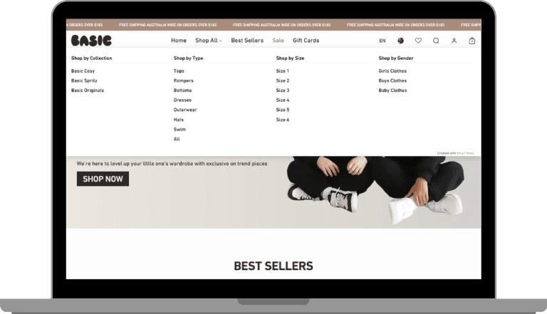 Implementation of a Mega Menu