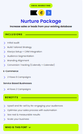 Email Marketing Nurture Package