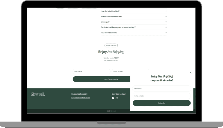 Welcome Popup & Lead Magnet